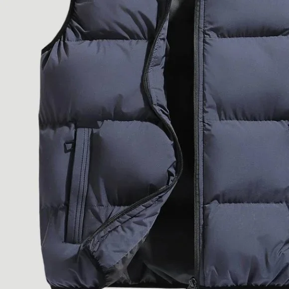 Navy Blue Mens Puffer Vest - Picture 4 of 4
